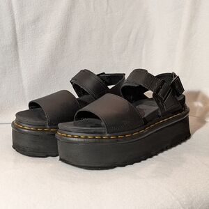 Dr. Martens Voss Black Platform Sandals